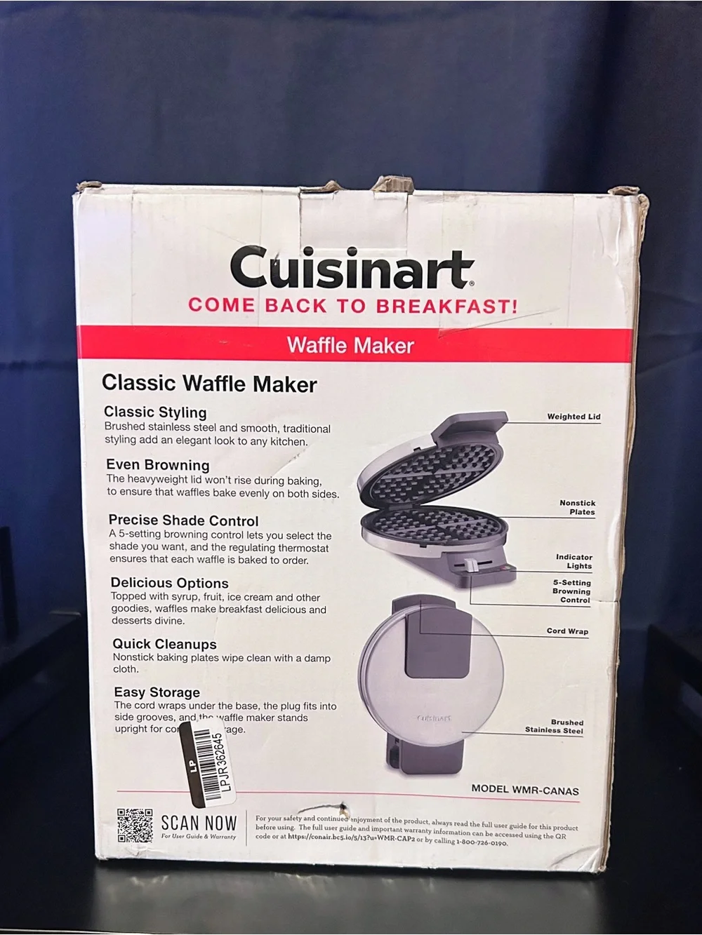Cuisinart Classic Waffle Maker - Black/Silver